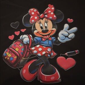 Kids Black Minnie Mouse Shirt 5t